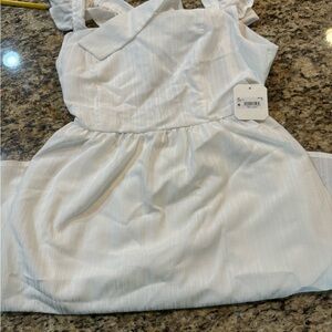 White mini dress. Never worn, tag still intact!